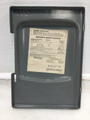 Square D D322N 60 Amp 3 Pole 240V Safety Switch Panel Cover 11 1/4" x 7 7/8"