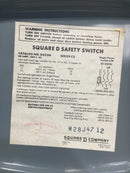 Square D D322N 60 Amp 3 Pole 240V Safety Switch Panel Cover 11 1/4" x 7 7/8"