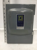 Square D D322N 60 Amp 3 Pole 240V Safety Switch Panel Cover 11 1/4" x 7 7/8"