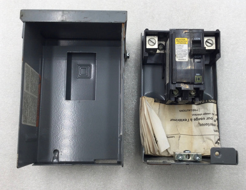 Square D QO200TR 60 Amp 120/240V Nema3R Disconnect Box 6 1/2" x 4 1/2"