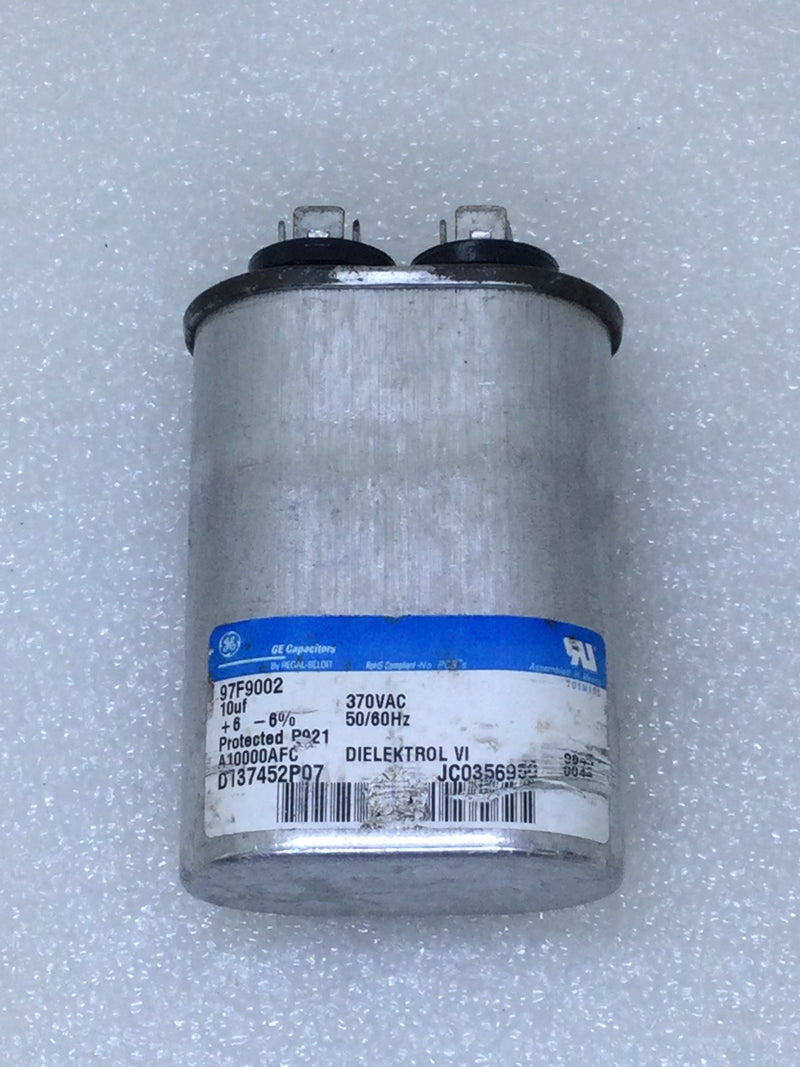 GE General Electric Capacitor 97F9002 10uf +06-06% 370 VAC 50/60Hz D137452P07