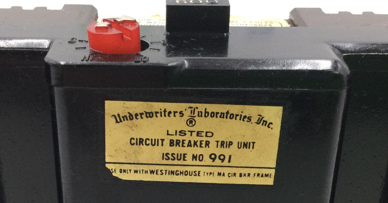 Westinghouse MA3600T 600 Amp 3 Pole Circuit Breaker Amp Trip Unit