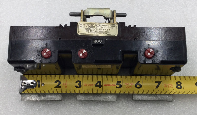 Westinghouse MA3600T 600 Amp 3 Pole Circuit Breaker Amp Trip Unit