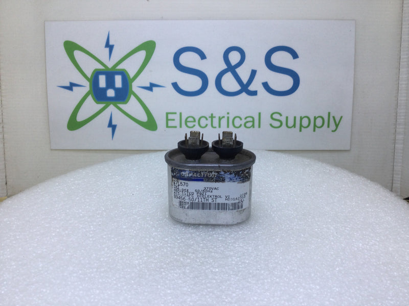 GE General Electric 27L570 5uf +/-6 % 370 VAC 50/60Hz Oval Capacitor B