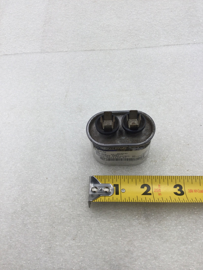 GE General Electric 27L570 5uf +/-6 % 370 VAC 50/60Hz Oval Capacitor B