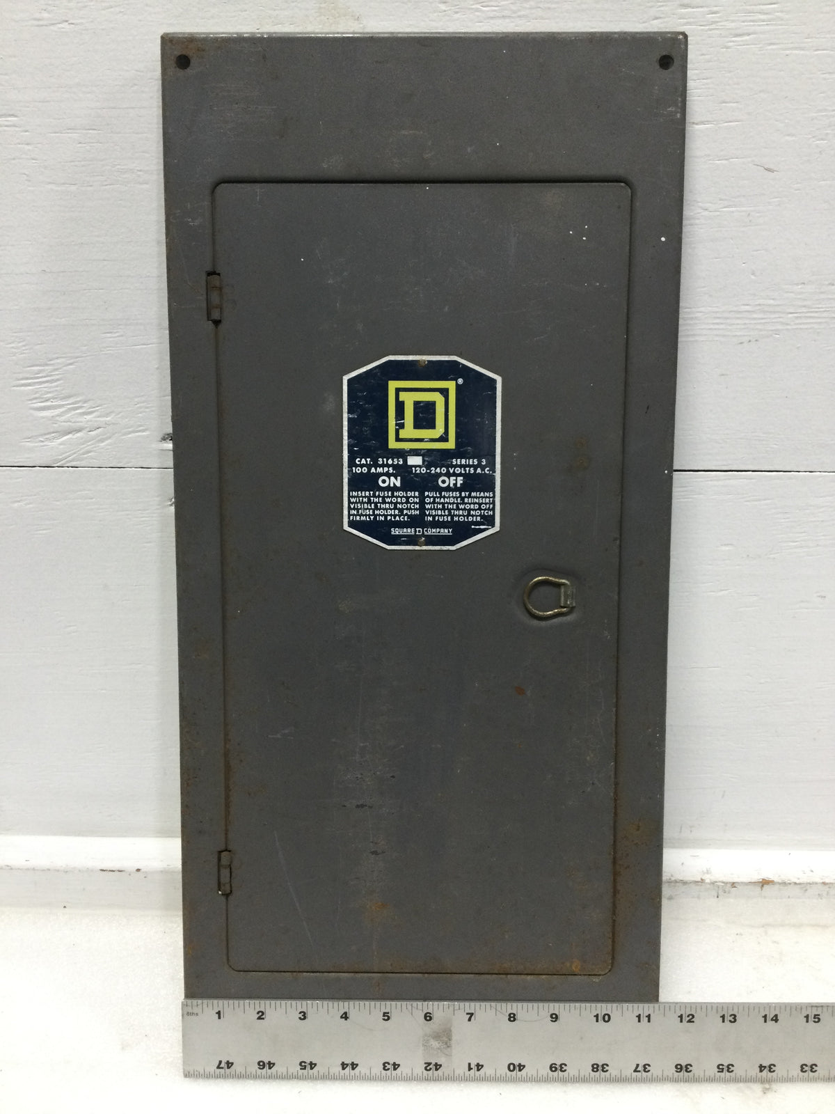 東武1800系1819f 鉄道部品　戸閉保安切替スイッチ箱 Square D 31653 60 Amp 120/240V Switch & Fusible Panel Door 24