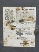 Square D 31653 60 Amp 120/240V Switch & Fusible Panel Door 24" x 11 1/2"