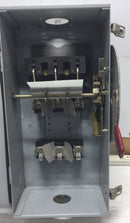 Westinghouse RHFN361 Heavy Duty 3 Phase Fusible Safety Switch 30 Amp 600 VAC Nema 3R Enclosure