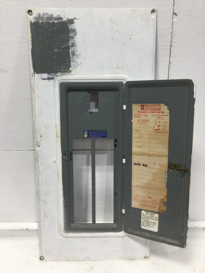 Square D QOC30MW225 225A 30 Space 120/240V Panel Door w/Main 30 1/2" x 14 1/4"