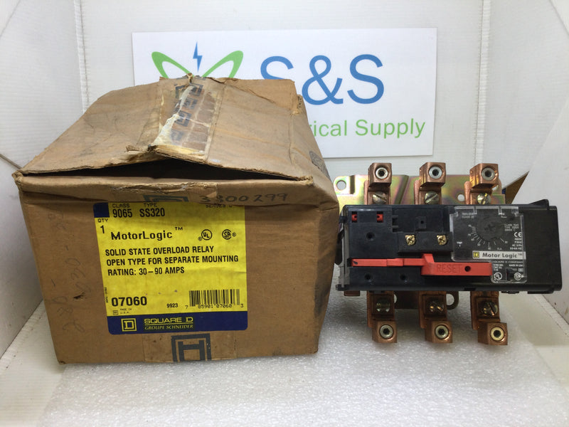Square D 9065 Type SS320 Motor Logic Overload Relay Module 30-90 Amps Series C