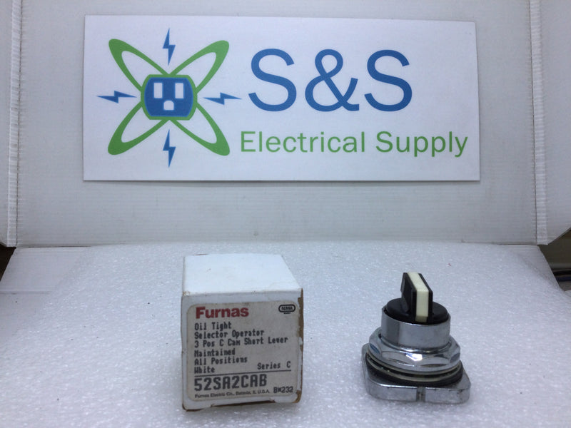 Furnas 52SA2CAB 3-Position Cam Short Lever Oil Tight Selector Series C