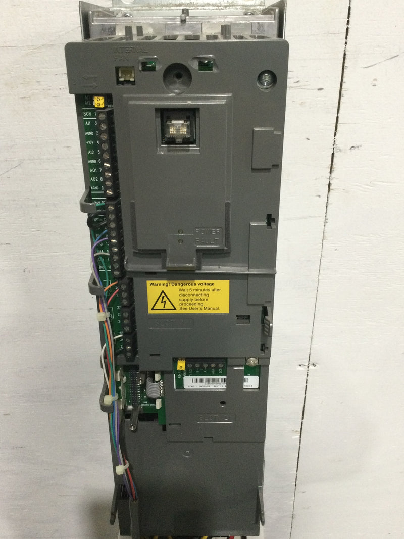 ABB ACH550-VC-023A-4 HVAC Driver 3 PH 48-63HZ 380-480 VAC 23 Amp 47.5" x 5"