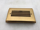 Precision Cast Aluminum Horizontal Louver Step Light Plate in Gold 8.5" X 5"