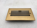 Precision Cast Aluminum Horizontal Louver Step Light Plate in Gold 8.5" X 5"