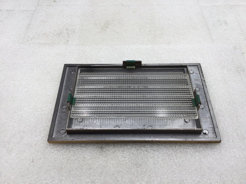 Precision Cast Aluminum Horizontal Louver Step Light Plate in Gold 8.5" X 5"