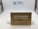 Precision Cast Aluminum Horizontal Louver Step Light Plate in Gold 8.5" X 5"