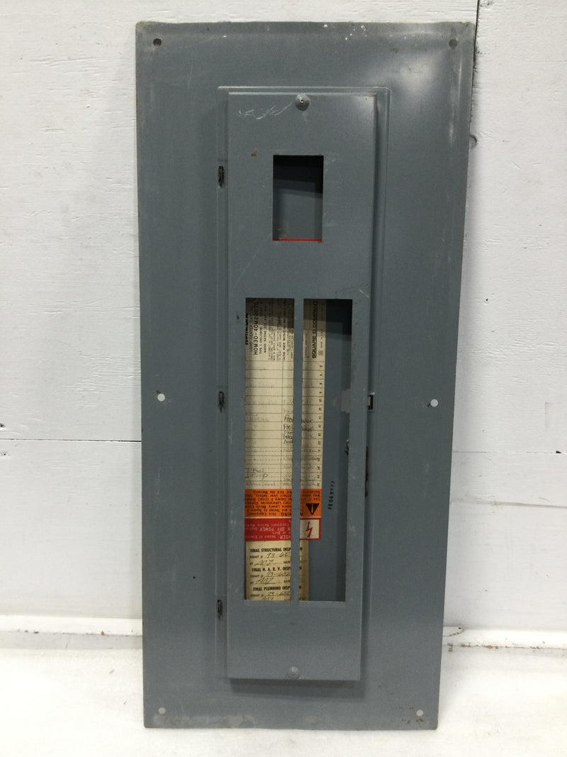Square D HOM30-40M200TC 200A 30 Space 120/240V Panel Door 35" x 15 1/2" - Flaw