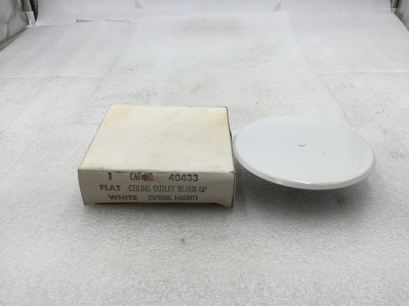 40433 5" Diameter Round Spring Mount Ceiling Outlet Blank-Up (Missing Springs)