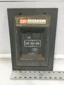 Federal Pacific 104-8S/F 100 Amp 8 Space 120/240V Dead Front 12 5/8" x 8 3/4"