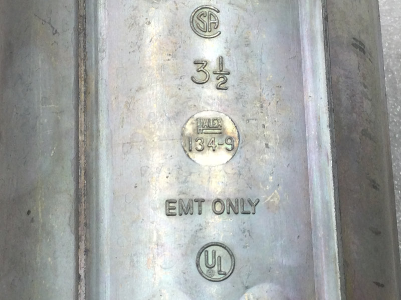 Halex 134-9 3 1/2" EMT Only Conduit Compression Set-Screw Coupling