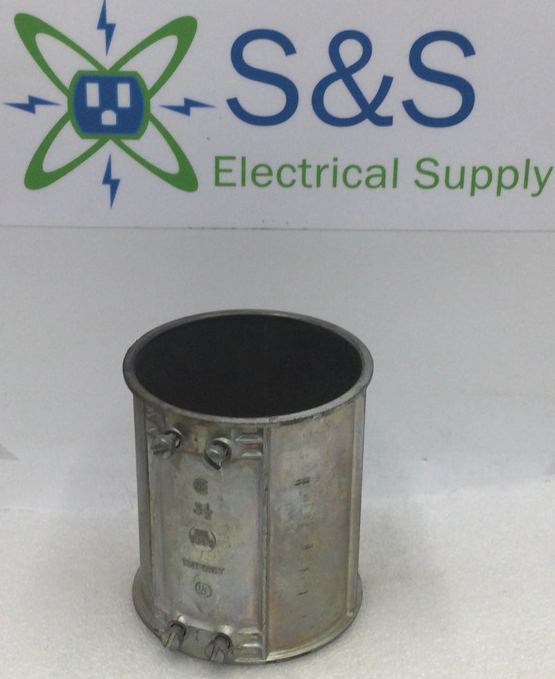 Halex 134-9 3 1/2" EMT Only Conduit Compression Set-Screw Coupling