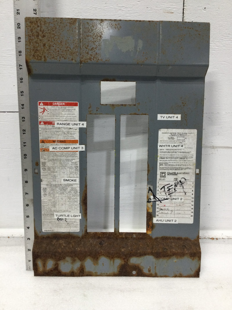 Square D HOM2040M100PRB 100 Amp 20 Space Dead Front w/Main 20 1/2" x 14"