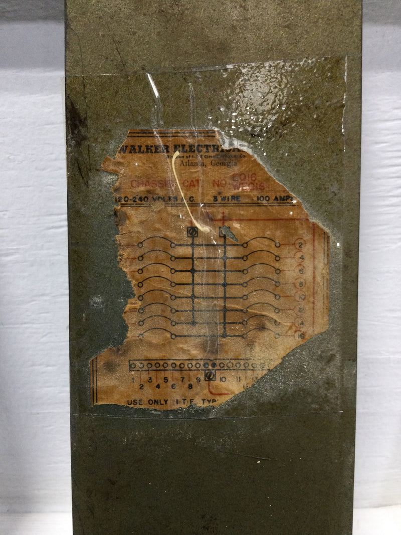 Walker Electric EQ16 125 Amp 16 Space 120/240V Dead Front 13 3/4" x 10 3/4"