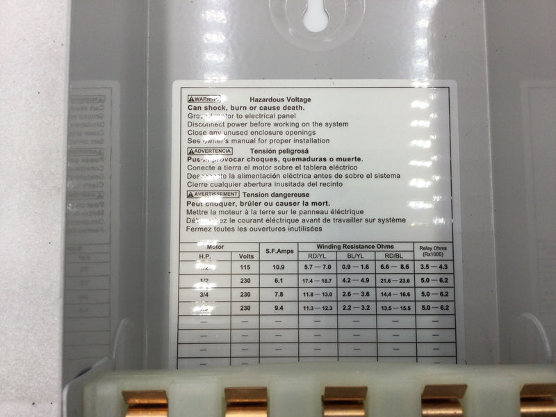 ECO-FLO Products EFCB5 4" Submersible Motor Control CSIR 1/2HP 230V 60Hz 1PH