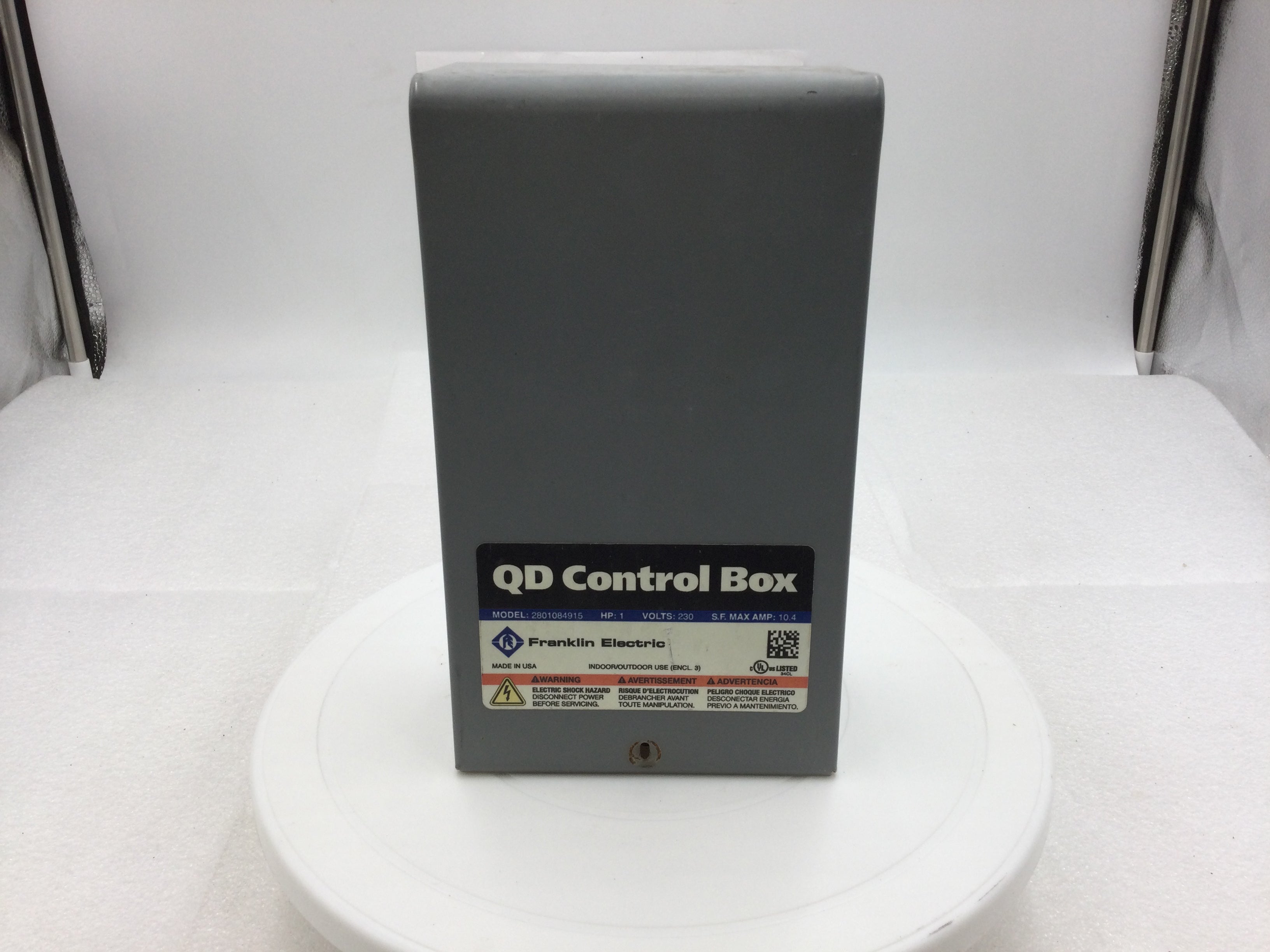 Franklin Electric 2801084915 Quick Disconnect Relay Pump Control Box,