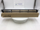 Leviton 49255-Q48 Flat QUICKPORT Patch Panel, 48-port, 1RU, Black. Cable Management bar not included