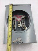 Murray RJ103AXF 125 Amp 1 Phase 3 Wire 4 Jaw 600v Nema 3R Type UAT1 Meter Enclosure