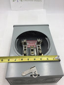 Murray RJ103AXF 125 Amp 1 Phase 3 Wire 4 Jaw 600v Nema 3R Type UAT1 Meter Enclosure