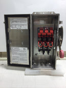 Eaton/Cutler-Hammer DH321FWK 30 Amp 3 Pole 240V Fused Heavy Duty Safety Switch
