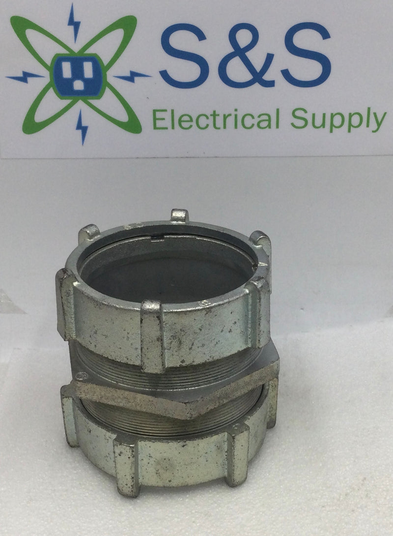 Bridgeport 3109 4" Rigid/IMC/SC Malleable Compression Coupling/Fitting