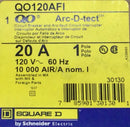 Square D QO120AFI 20 Amp 1 Pole 120V AFCI Circuit Breaker