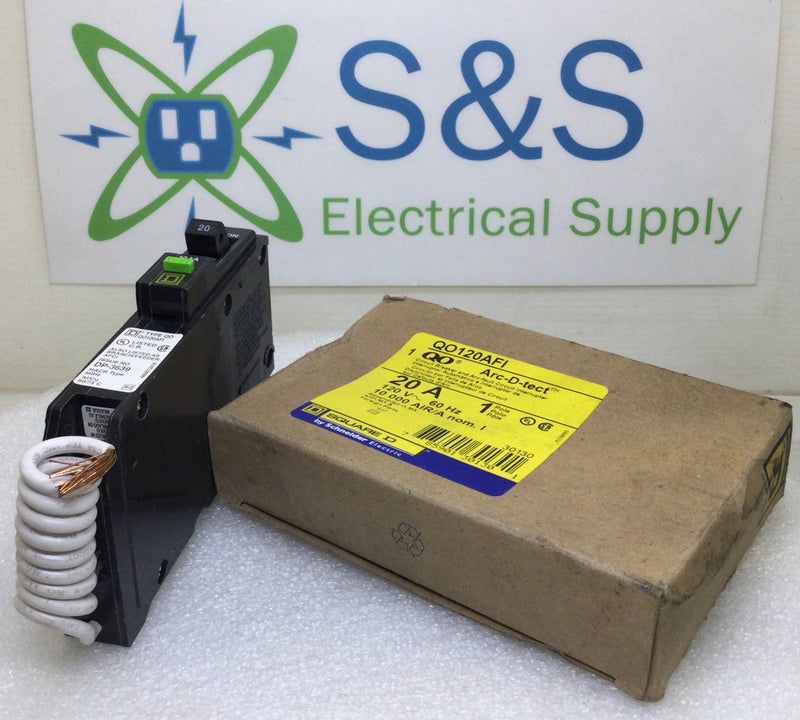 Square D QO120AFI 20 Amp 1 Pole 120V AFCI Circuit Breaker