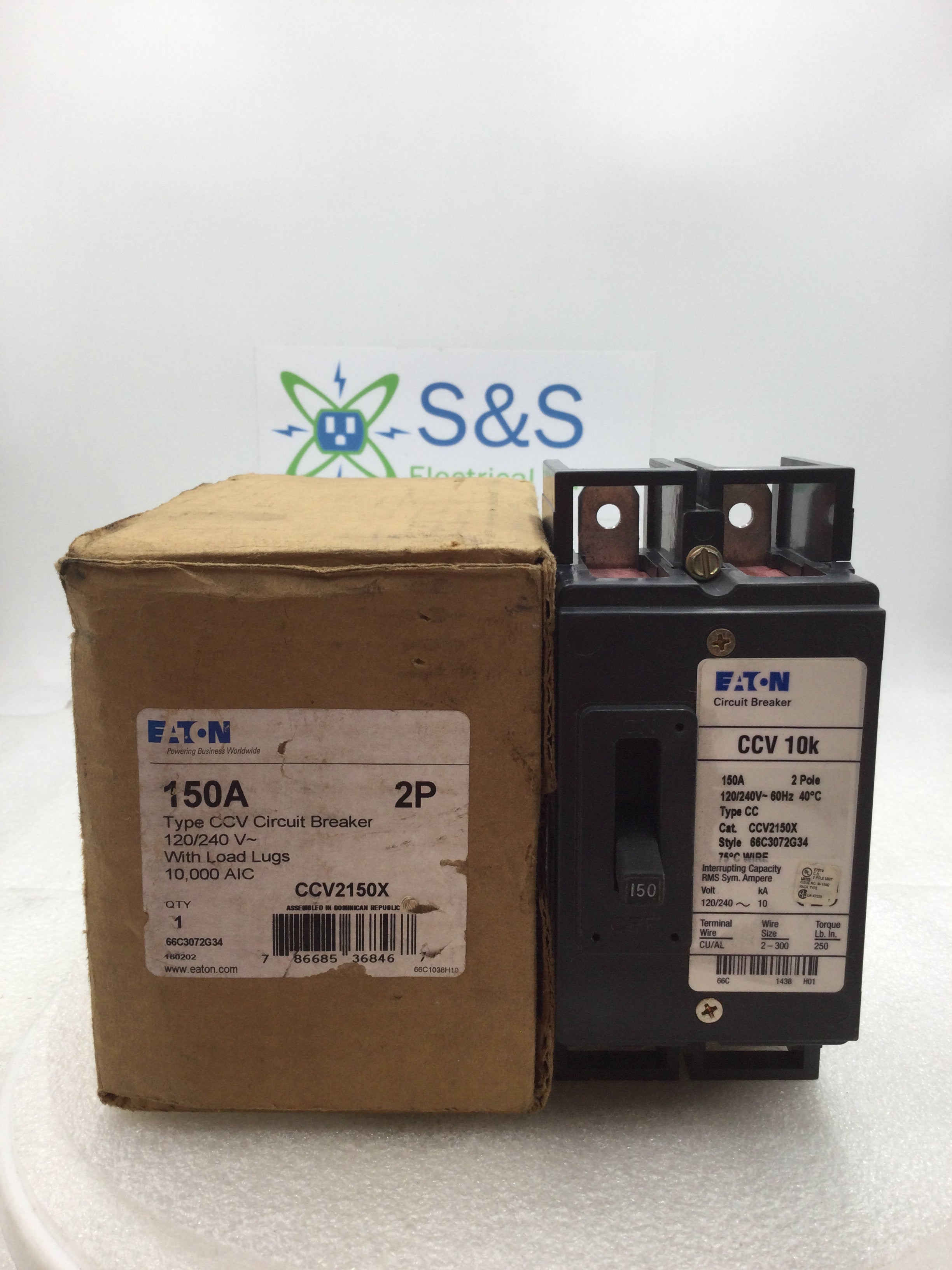 Eaton/Cutler-Hammer CCV2150X 150 Amp 2 Pole 240V 10K Circuit Breaker