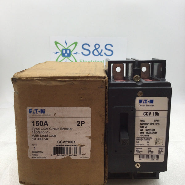 Eaton/Cutler-Hammer CCV2150X 150 Amp 2 Pole 240V 10K Circuit Breaker