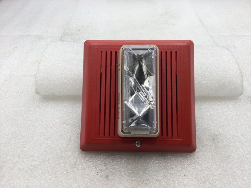 Edwards/EST 757-7A-T 15/75 Candela 24 VDC Wall Mount Temporal Horn/Strobe in Red