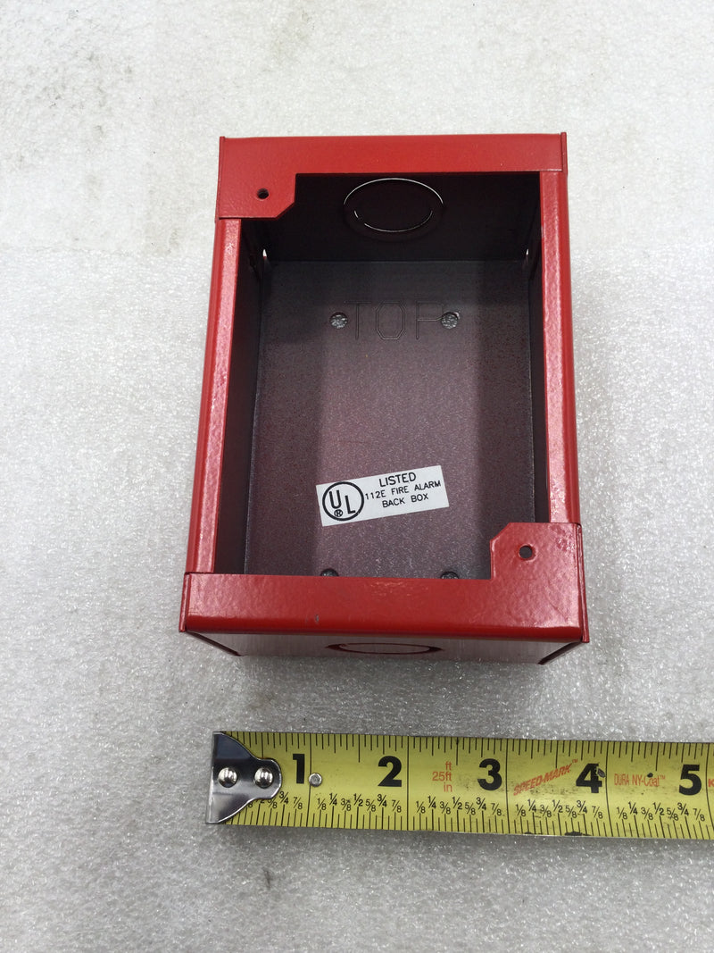 Edwards/EST 276B-RSB Red Metal/Steel Fire Alarm Surface Mount Box