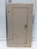 GE TM1615F/S 150 Amp 28 Space 120/240V Door Only w/Main 25 1/4" x 13 7/8" - Flaw