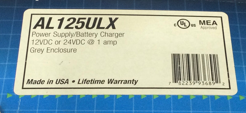 Altronix AL125ULX 1 Amp 50/60Hz 115V Power Supply/Battery Charger