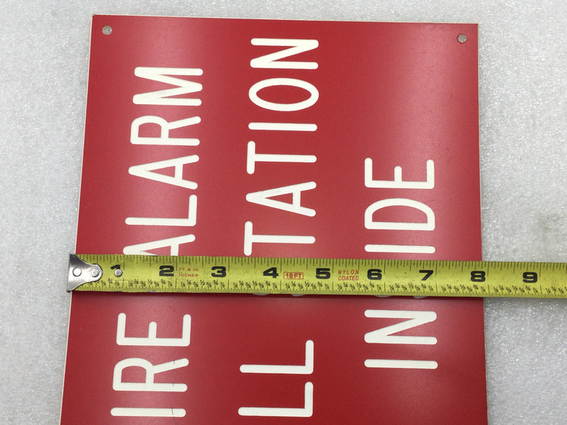 Fire Alarm Pull Start Inside Sign/Vinyl Style/Adhesive Sticker 8" x 10"