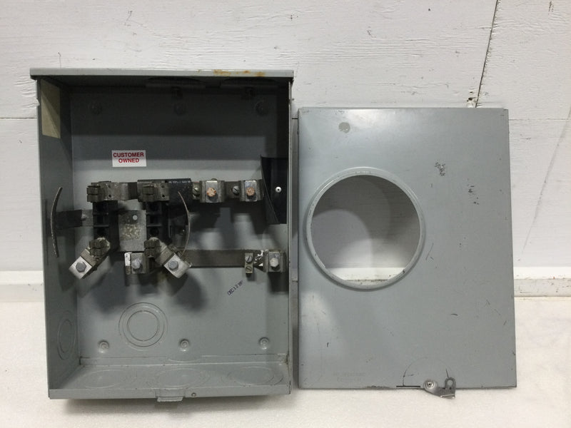 Durham 09219700CPL Meter 200 Amp 1 Phase 3 Wire 600V Left Offset Meter Mount