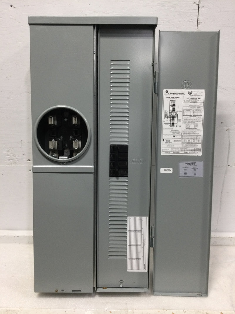 GE TSM2020CSCUP PowerMark Gold 200 Amp Main Breaker 20-Space 40-Circuit Overhead/Underground Combination Meter Socket Load Center (TSM2020CSCUP)
