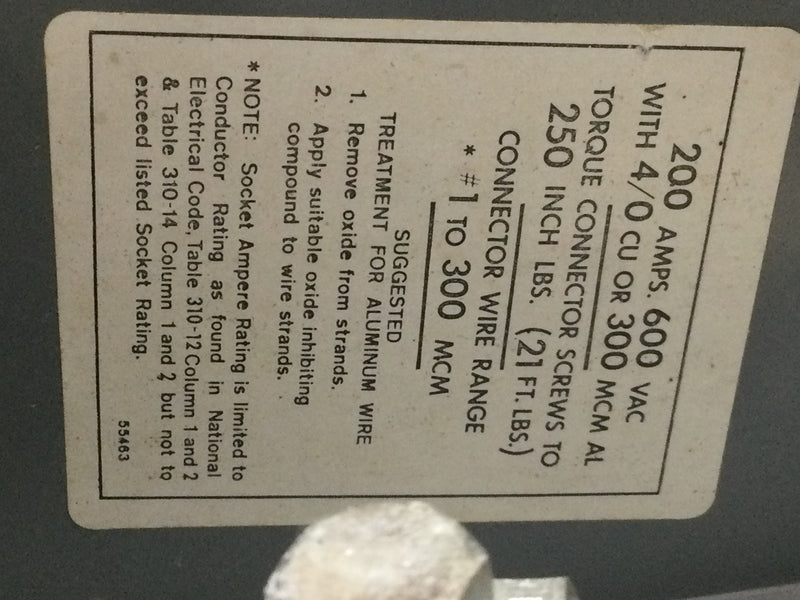 Duncan 40025-02 Type HQ Continuous Duty Meter Socket With Lever Bypass