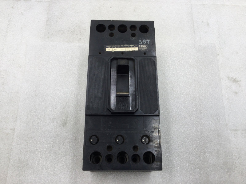 ITE FJ3-B125 125 Amp 3 Pole 600V Circuit Breaker w/Adjustable Trip