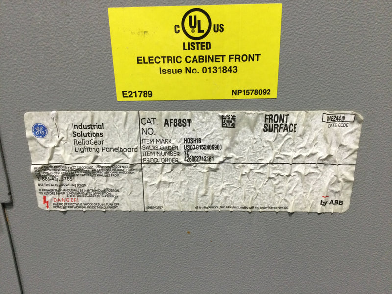 GE/General Electric AEF3244KBX 400 Amp 600V 3P/4WA 24 Space Panelboard