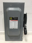 Square D H362N 60 Amp 3 Pole 600 VAC Type 1 Fusible Safety Switch 8.5" X 17.5"