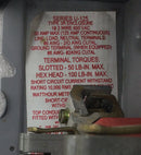 Milbank Series U-125 Old Style Nema 3R Meter Enclosure 150 Amp 1 Ott 3 Wire 600 VAC Max 11.5" x 8"